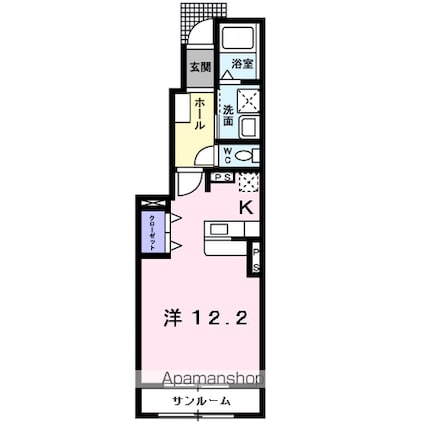 トレフル　Ａ[1K/36.28m2]の間取図