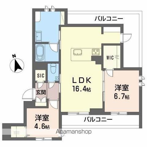 シャーメゾン帯小入口の間取り写真