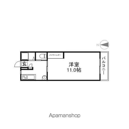 フジマンション[1K/29.16m2]の間取図