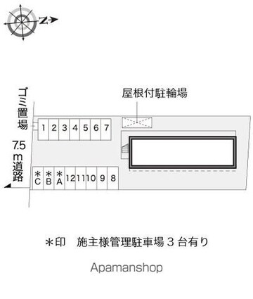 レオパレスマーガレット[1K/23.18m2]の配置図
