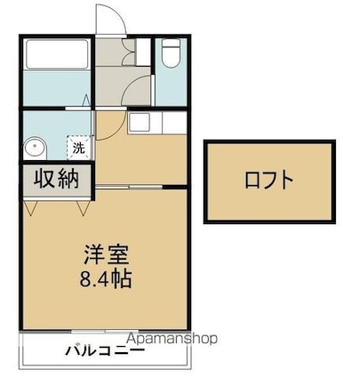 ＷＩＳＨ伊在伍番館[1K/29.98m2]の間取図