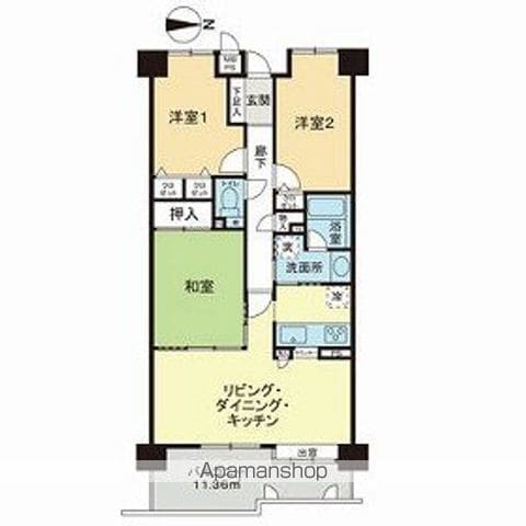 ライオンズマンション金剛の間取り写真