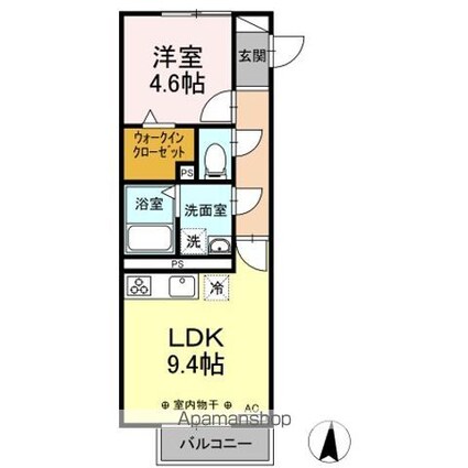 エスポワール・Ｔ[1LDK/37.01m2]の間取図
