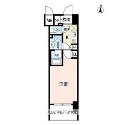 アビタ住吉[1K/25.12m2]の間取図