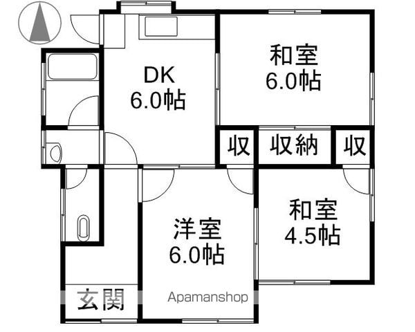 浜松市中央区 1階建 築45年の間取り写真