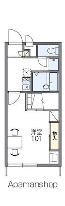 レオパレスＴｓｕｓｈｉｍａ[1K/23.18m2]の間取図