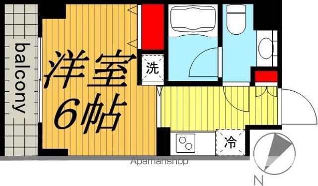 アーバンファースト神楽坂[1R/21.01m2]の間取図