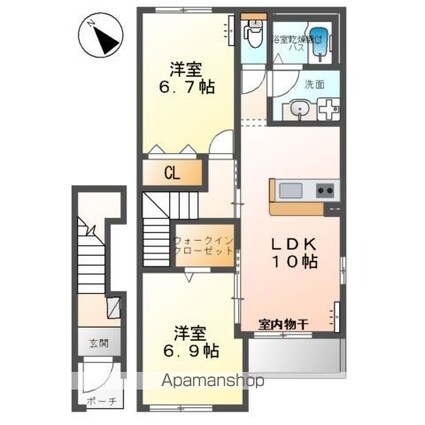 アイオライト[2LDK/60m2]の間取図