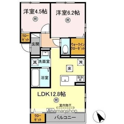 ｃｏａｔｓ山本[2LDK/55.56m2]の間取図