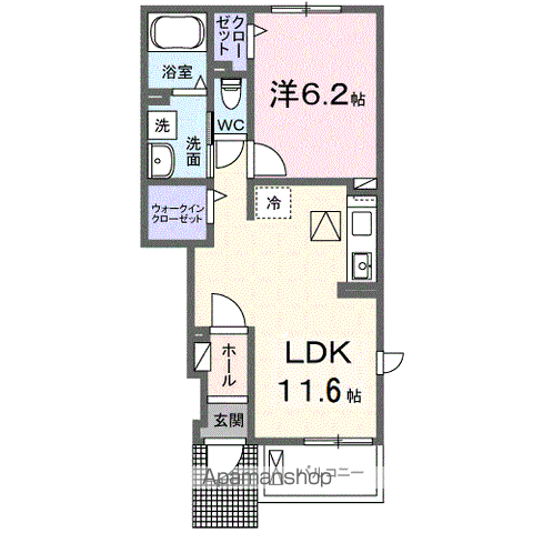 【ホワイトルーム恩地の間取り】