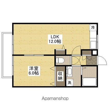 マリーブルク[1LDK/40.15m2]の間取図