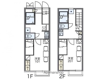 レオパレスボヌール[1K/23.71m2]の間取図