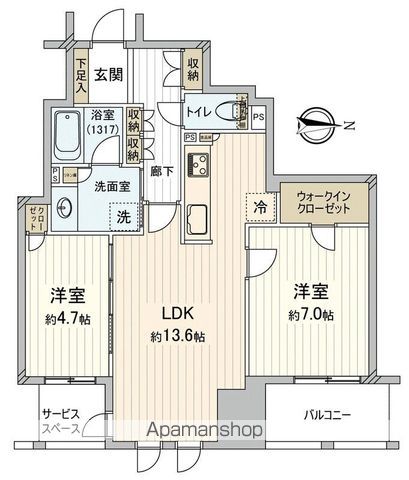 グランサンクタス淀屋橋の間取り写真