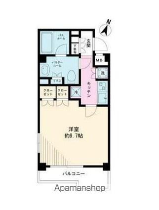 日神デュオステージ仲池上[1K/32.4m2]の間取図