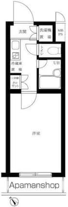 ルーブル戸越公園弐番館[1K/19.71m2]の間取図