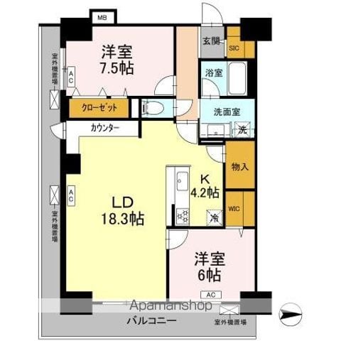 グランセジュール大国町の間取り写真