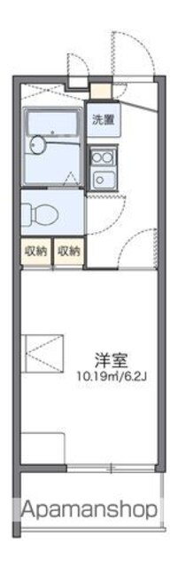 レオパレスグランシャリオ[1K/19.87m2]の間取図