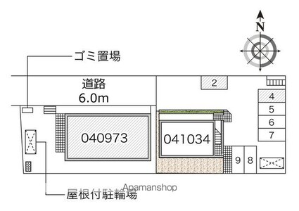 千葉県柏市豊四季[1K/19.87m2]の配置図