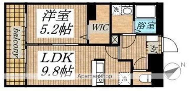 国分寺市光町のマンションの間取り