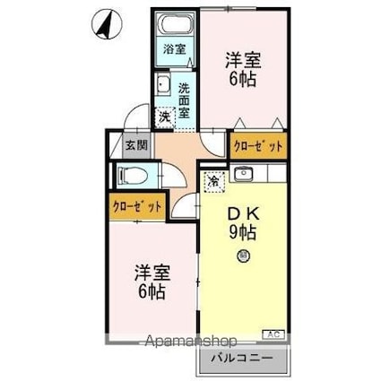 コンフォール美喜　Ｉ[2DK/50.12m2]の間取図