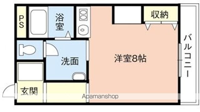 和歌山県和歌山市市小路[1R/24.57m2]の間取図