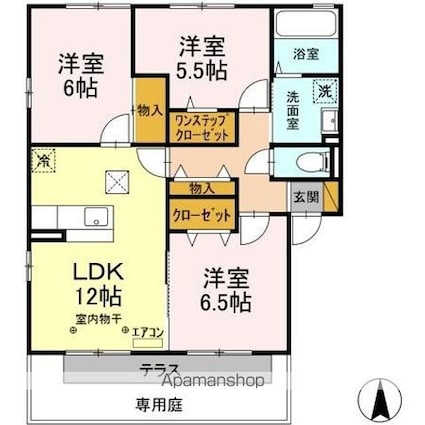 クリスタル　エトワール[3LDK/70.43m2]の間取図