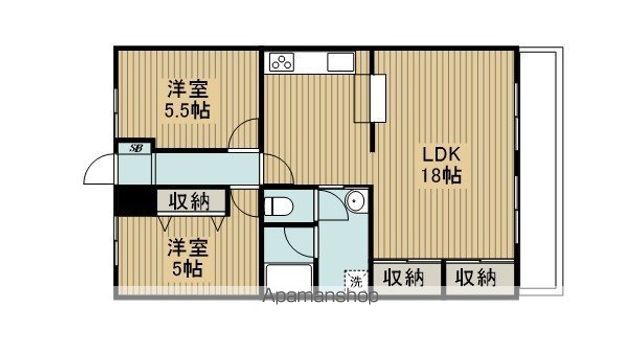 サンハイツ南志賀の間取り