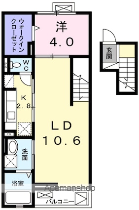 メゾン　ソレイユⅠ[1LDK/44.63m2]の間取図