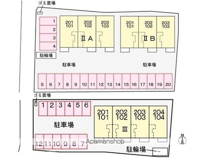 香川県高松市国分寺町国分[1LDK/50.16m2]の配置図