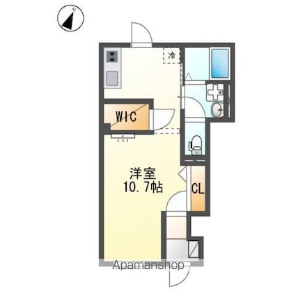パレス北野[1R/30.15m2]の間取図