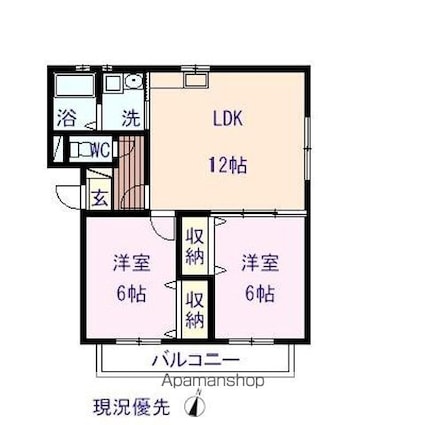 ファミール[2LDK/51.29m2]の間取図