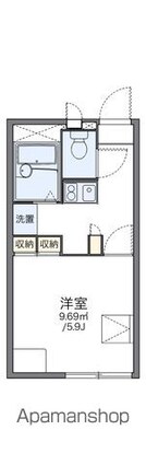 レオパレスはいむるぶし[1K/20.28m2]の間取図
