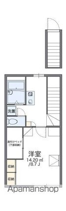 レオパレスヴェルドミール[1K/26.49m2]の間取図