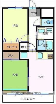 アルエット[2DK/52m2]の間取図