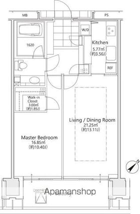 松竹スクエアレジデンス[1LDK/61.12m2]の間取図