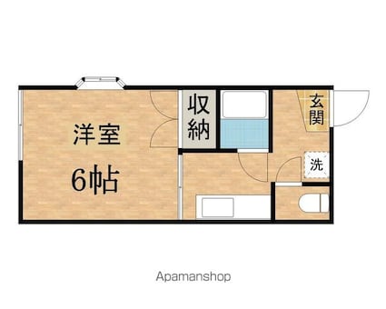東京都多摩市百草[1K/19.68m2]の間取図