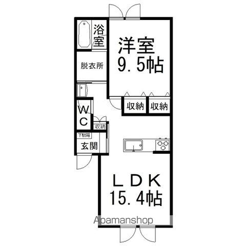 北見市 2階建 新築の間取り写真