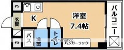 サンナイス浜大津[1R/17.6m2]の間取図