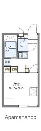 レオパレスエバーグリーン[1K/20.28m2]の間取図
