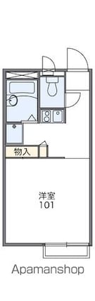 レオパレスサンハイム[1K/20.28m2]の間取図