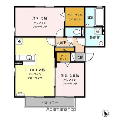 ロイヤルレジデンス　ＡＢＣ[2LDK/59.67m2]の間取図