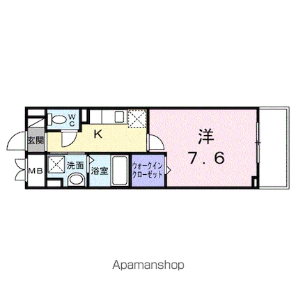 Ｃａｓａ南千住[1K/27.17m2]の間取図