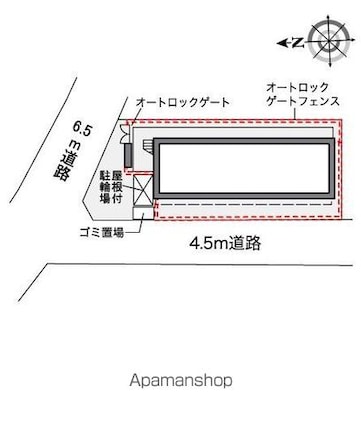 レオパレスフィオーレ石神井台[1K/19.87m2]の配置図
