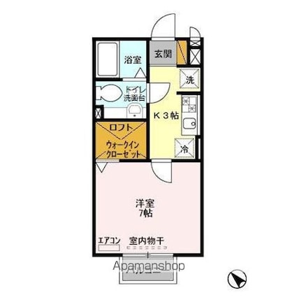 エミネンス上本郷[1K/26m2]の間取図