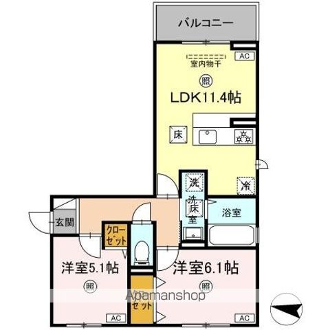 シャルマン12の間取り写真