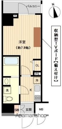 オーキッドレジデンス上野[1K/25.92m2]の間取図
