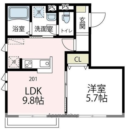 ＳｔｏｎｅＨｉｌｌ（ストーンヒル）[1LDK/36.21m2]の間取図