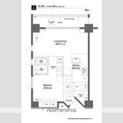 プライムアーバン目黒大橋ヒルズ[1LDK/50.84m2]の間取図