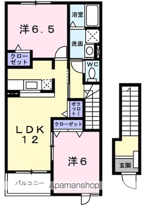 ペアセロベＣ[2LDK/58.86m2]の間取図