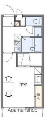 香川県高松市円座町[1K/23.18m2]の間取図